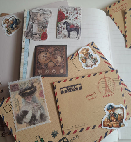 Vintage Envelope and Stickers