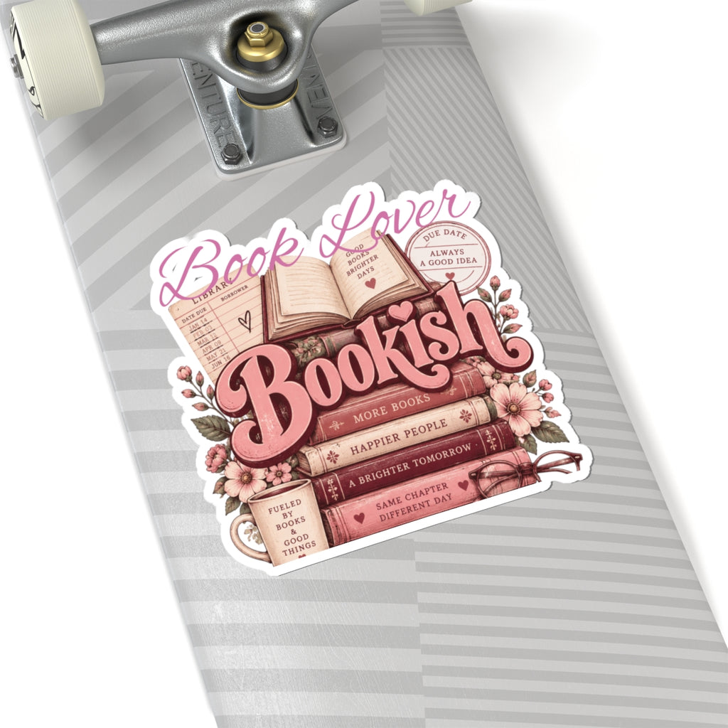 Bookish Book Lover Kiss-Cut Sticker