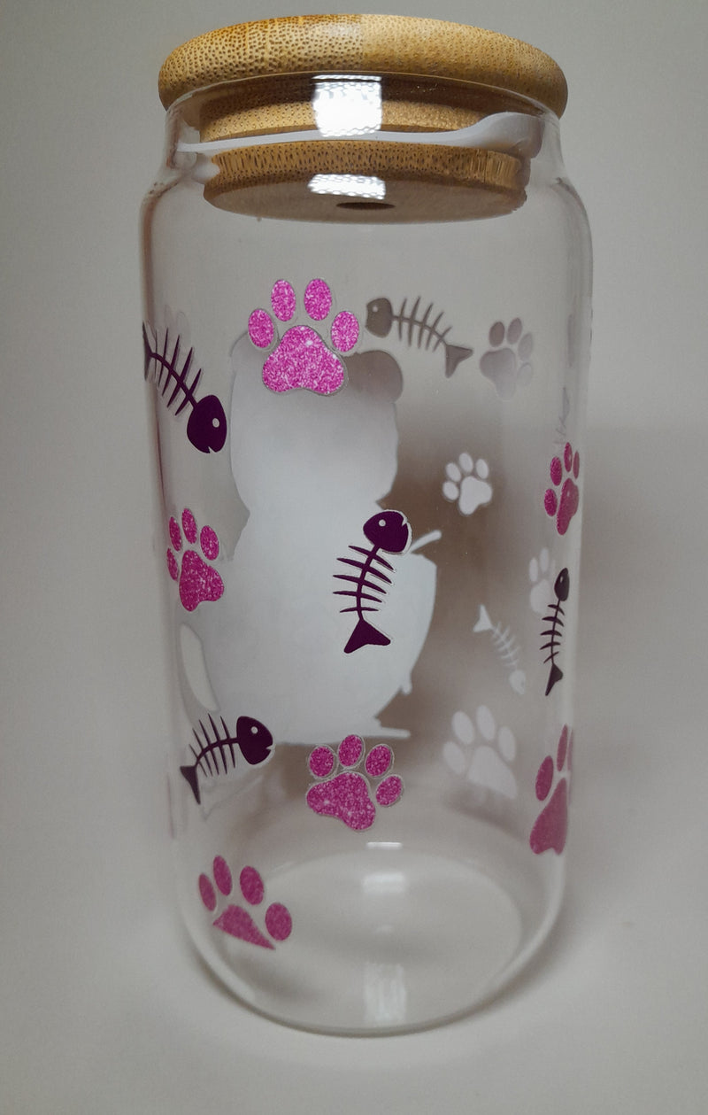 Cat Lovers Glass Cup