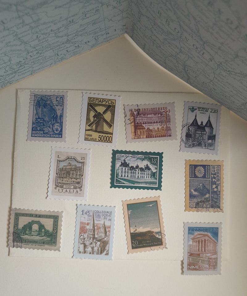 Vintage Stamp Stickers