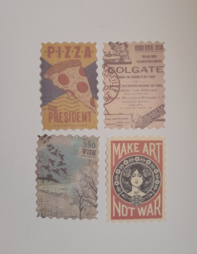 Vintage Themed Stamp Stickers