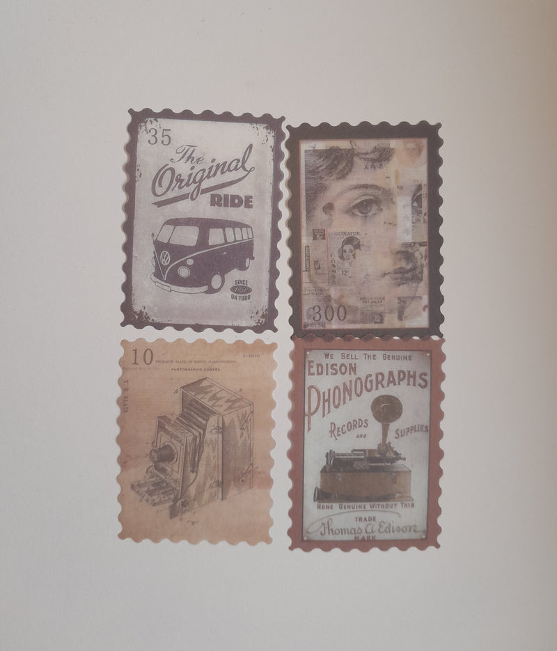 Vintage Themed Stamp Stickers