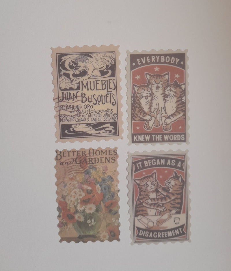 Vintage Themed Stamp Stickers