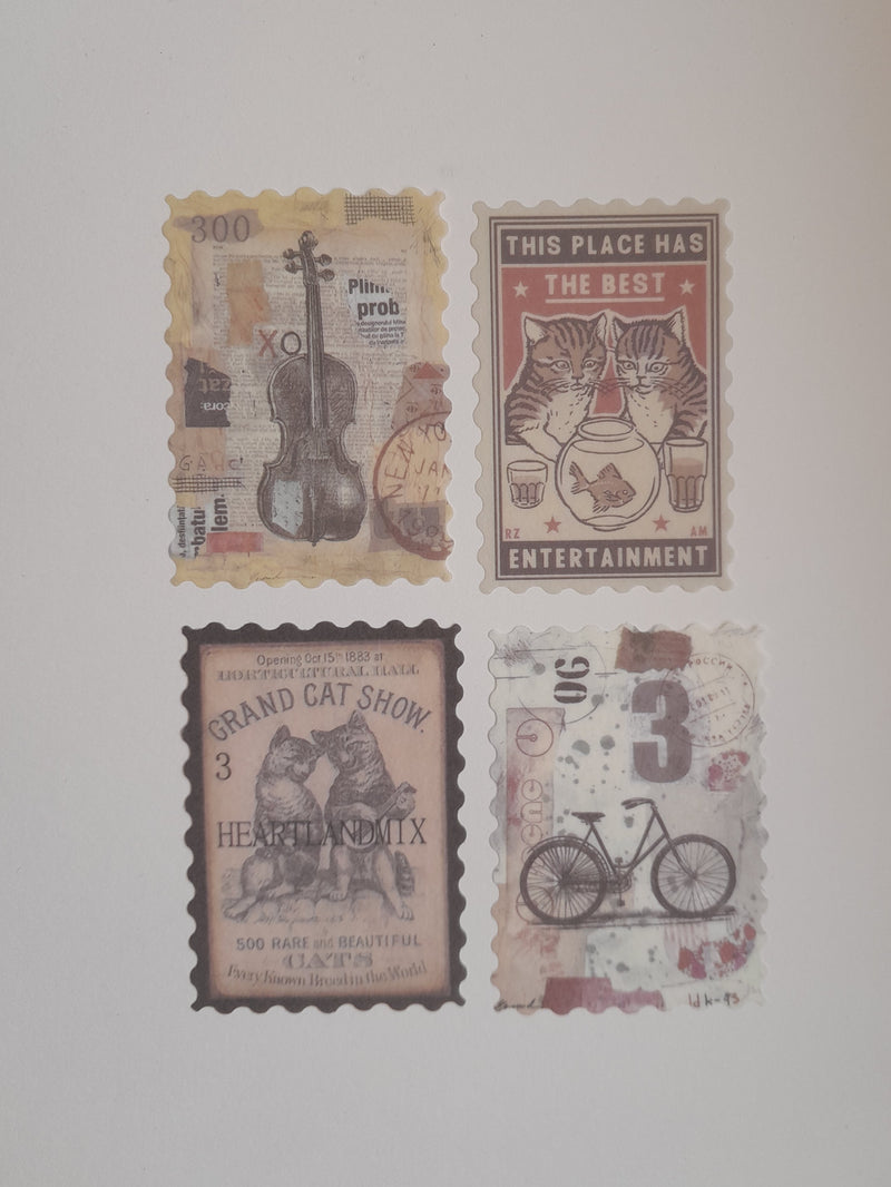 Vintage Themed Stamp Stickers