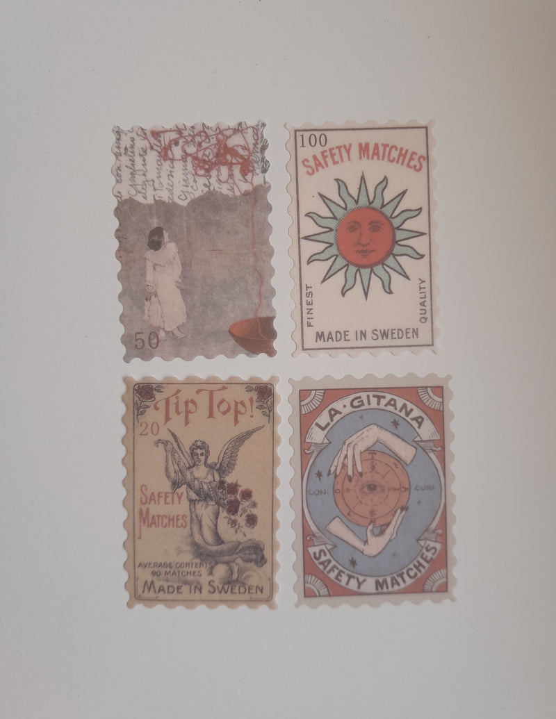 Vintage Themed Stamp Stickers