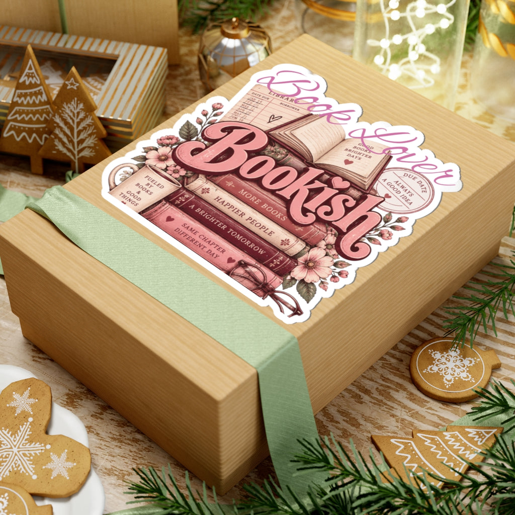 Bookish Book Lover Kiss-Cut Sticker