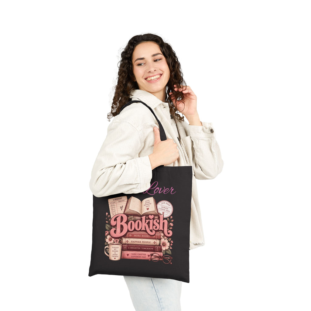Bookish Book Lover Cotton Canvas Tote Bag