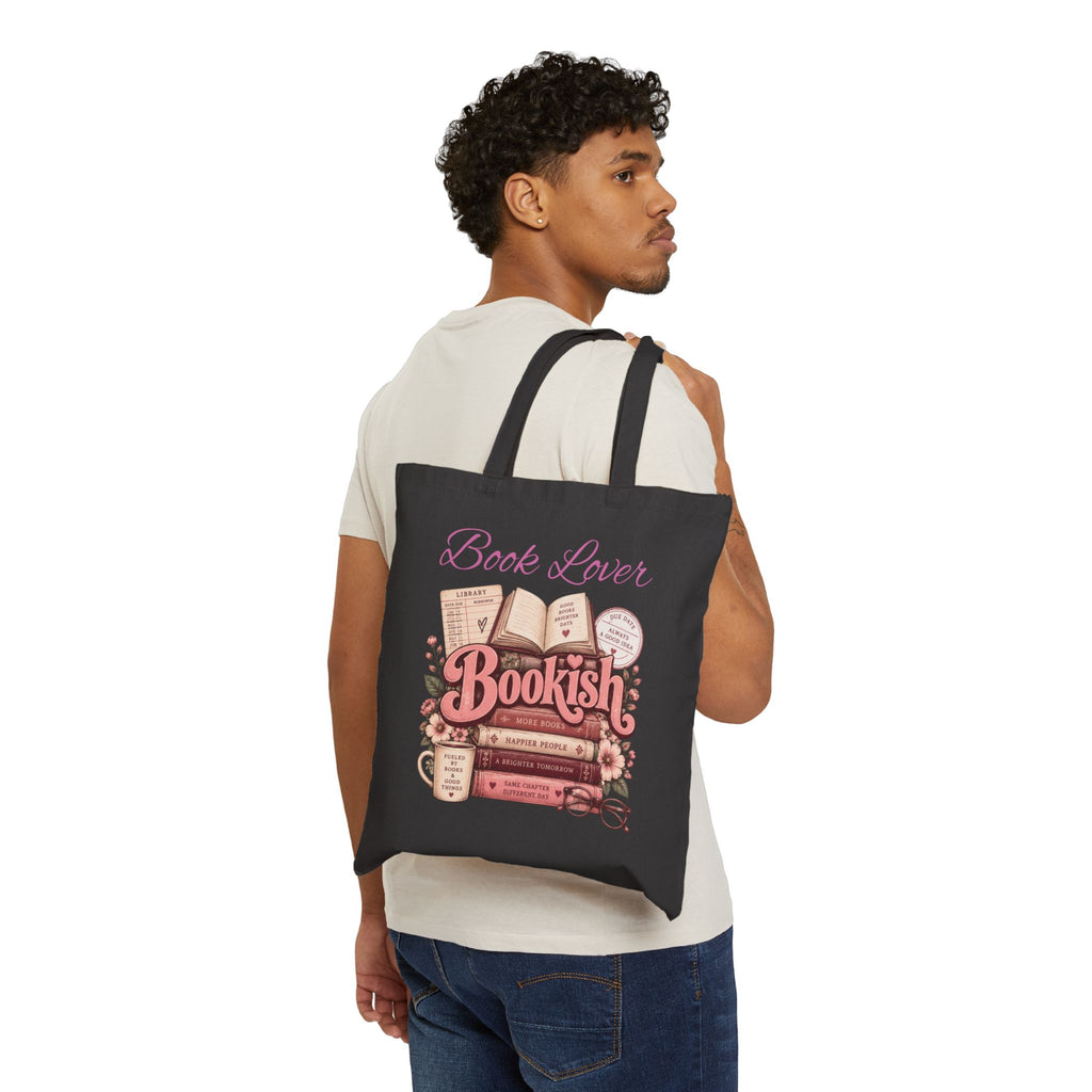 Bookish Book Lover Canvas Tote Bag