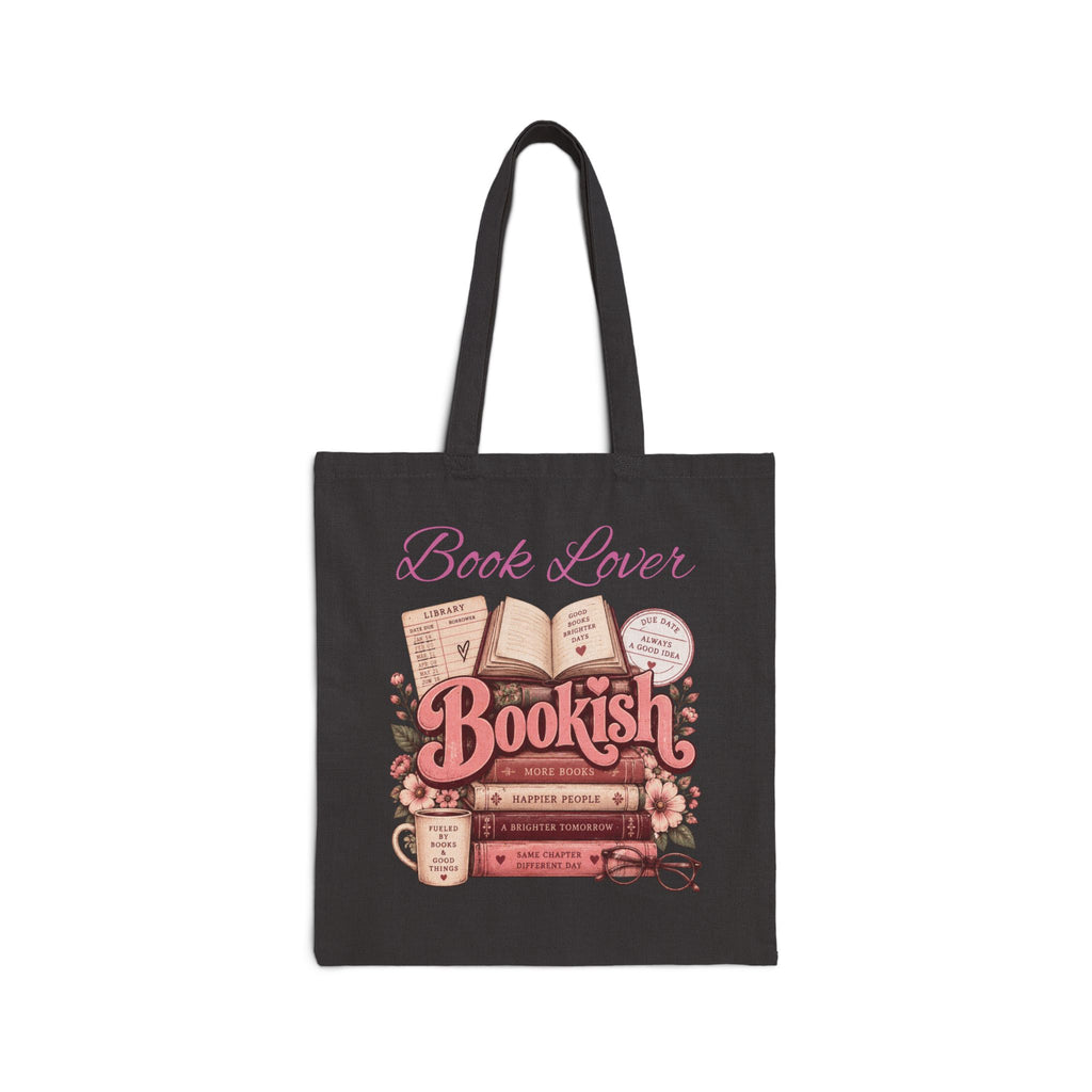 Bookish Book Lover Canvas Tote Bag
